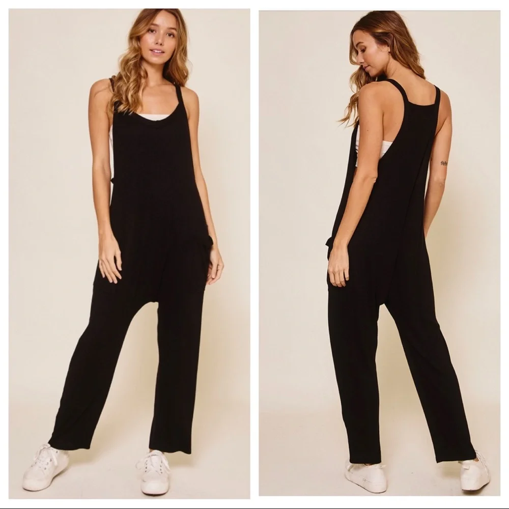 #03 ✨RESTOCKED✨Rachel Boho Solid Harem Jumpsuit - Picture 3 of 4